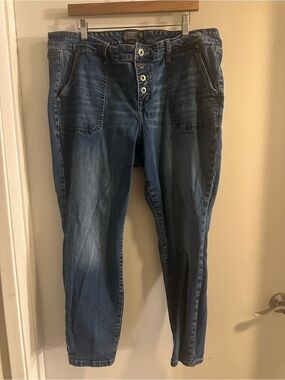 torrid Dark Indigo Skinny Jeans with Button Fly